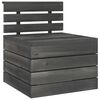 vidaXL 2 Piece Garden Pallet Lounge Set Solid Pinewood Dark Grey
