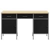 vidaXL Work Cabinet with Drawer with Lock 3 pcs Black 150 x 55 x 85 cm