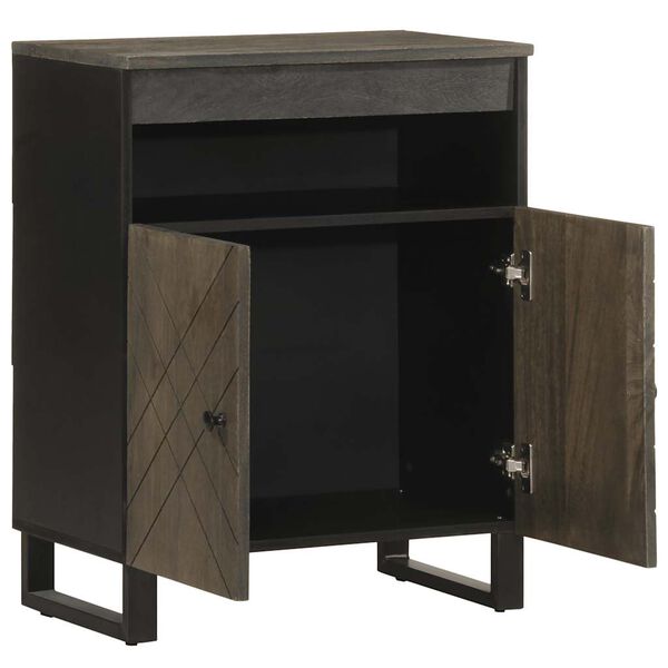 vidaXL Sideboard Black 60x33x75 cm Solid Wood Mango