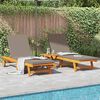 vidaXL Sun Lounger 3 pcs Brown 40 x 40 x 40cm Solid Acacia wood