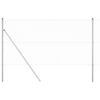 vidaXL Welded Wire Fence Ground Fix 25 x 1.2 m Galvanised Steel Silver