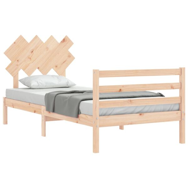 vidaXL Bed Frame without Mattress 90x200 cm Solid Wood