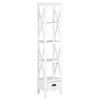 vidaXL Bookcase with 1 Drawer White 40x30x170 cm MDF