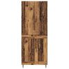 vidaXL Highboard 2 pcs Old Wood Engineered Wood and Glass