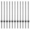 vidaXL Fence Post 11 pcs Grey 80 cm Steel