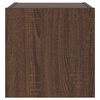 vidaXL TV Wall Cabinet with LED Lights Brown Oak 30.5x35x30 cm