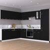 vidaXL Hanging Cabinet Lyons 2 pcs Black 50x31x60 cm Engineered Wood
