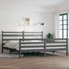 vidaXL Bed Frame without Mattress Solid Wood Pine 200x200 cm Grey