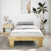 vidaXL Bed Frame without Mattress 75x190 cm Small Single Solid Wood Oak