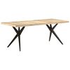 vidaXL Dining Table 200x90x76 cm Rough Mango Wood