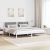 vidaXL Bed Frame Light Grey 200 x 200 cm Solid Pine Wood
