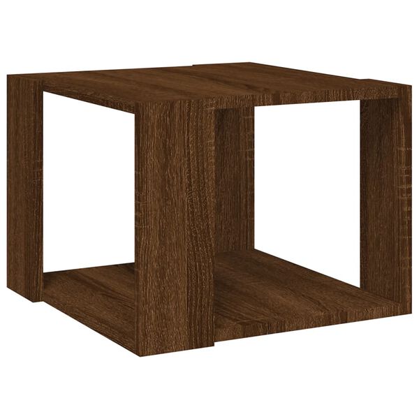vidaXL Coffee Table Brown Oak 40x40x30 cm Engineered Wood