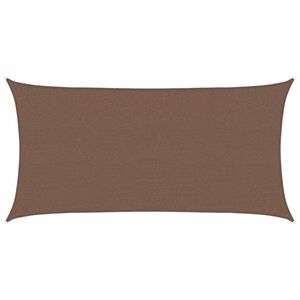 vidaXL Sunshade Sail Brown 2 x 6 m HDPE