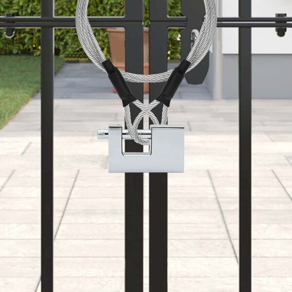 vidaXL Padlock Silver Steel