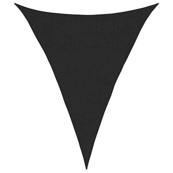 vidaXL Sunshade Sail 160 g/m² Triangular Black 3x4x4 m HDPE