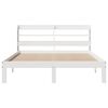 vidaXL Bed Frame with Headboard without Mattress White 150x200 cm King Size