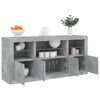 vidaXL Sideboard with LED Lights Concrete Grey 142.5x37x67 cm