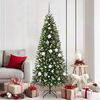 vidaXL Artificial Christmas Tree with 300 LEDs Green 180 cm PE and PVC