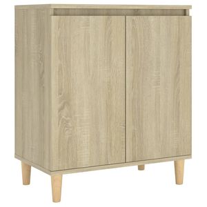 vidaXL Sideboard | Sonoma oak | Engineered wood, MDF, solid eucalyptus wood