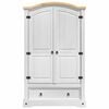 vidaXL Wardrobe with Drawer White 101 x 52 x 170 cm Solid Pine Wood