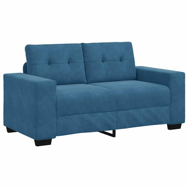 vidaXL Sofa 2 pcs Blue 221 x 80 x 80 cm Fabric