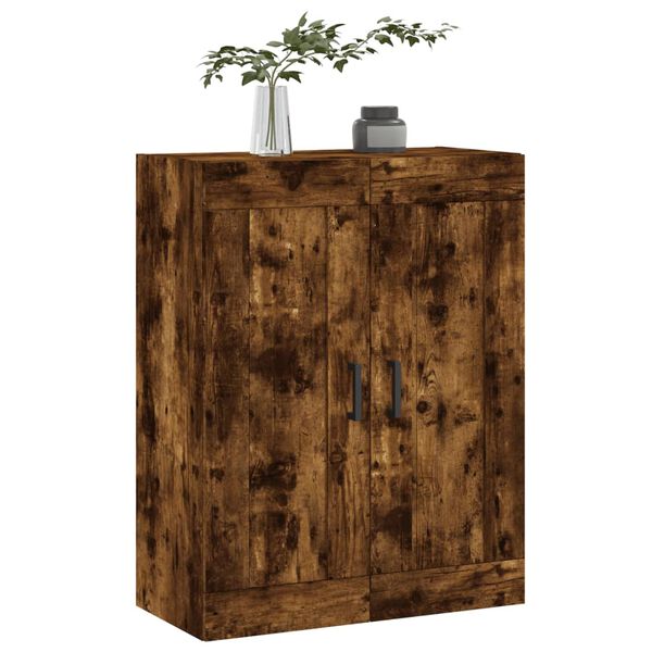 vidaXL Wall Mounted Cabinet Smoked Oak 69.5x34x90 cm Engineered Wood
