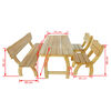 vidaXL Outdoor Dining Set 4 Pieces Impregnated Pinewood