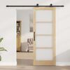 vidaXL Sliding Door ORKDAL Natural and Black 78 x 202 cm