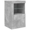 vidaXL Side Cabinet with LED Lights Concrete Grey Engineered Wood