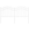 vidaXL Garden Fence White 240 x 140 cm Powder-coated steel