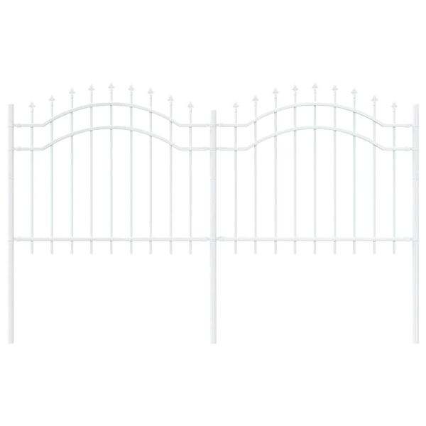 vidaXL Garden Fence White 240 x 140 cm Powder-coated steel