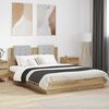 vidaXL Bed Frame with Headboard with Storage Artisan Oak 160 x 200 cm