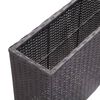 vidaXL Garden Raised Bed with 2 Pots 90x20x40 cm Poly Rattan Black