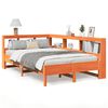 vidaXL Bookcase Bed without Mattress Wax Brown 120x200 cm Solid Wood Pine