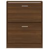 vidaXL Shoe Cabinet Brown Oak 59x17x81 cm Engineered Wood