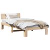 vidaXL Bed Frame with Headboard Natural 90 x 190 cm Solid Pine Wood