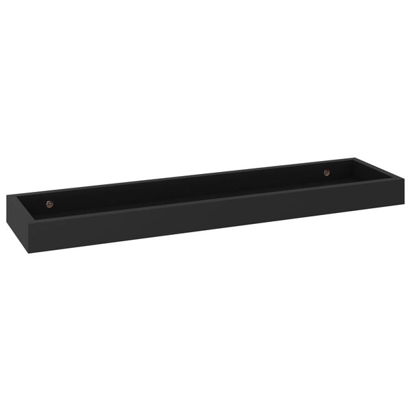vidaXL Loggia Wall Shelves 4 pcs Black 60x15x4 cm MDF
