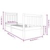 vidaXL Bed Frame without Mattress White Single Solid Wood