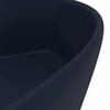 vidaXL Luxury Wash Basin with Overflow Matt Dark Blue 36x13 cm Ceramic