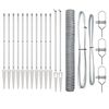 vidaXL Hexagonal Fence with Post 10 x 1.2 m Galvanised Steel Silver