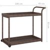 vidaXL Bar Cart Brown 100x45x83 cm Poly Rattan