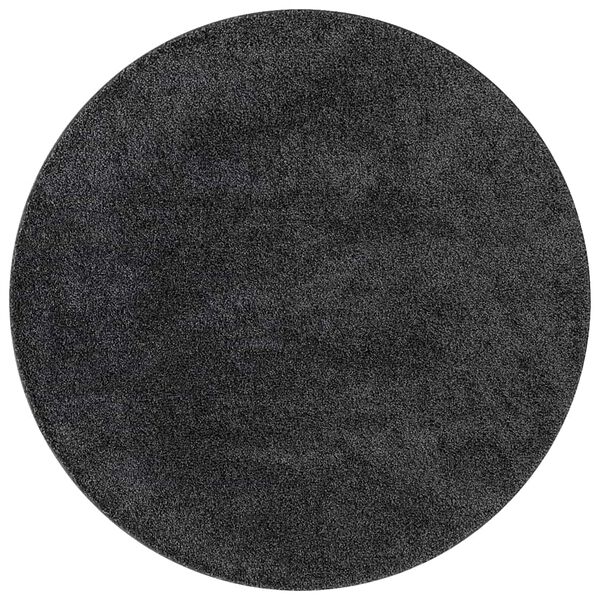 vidaXL Anti-slip Shaggy Rug Dark grey 160 x 160 cm PP