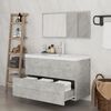 vidaXL 3 Piece Bathroom Furniture Set Concrete Grey