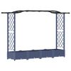 vidaXL Raised Bed with Trellis and Roof Grey 207 x 40 x 126 cm PP
