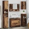 vidaXL Bathroom Furniture Set 5 pcs Old Wood Engineered Wood and Metal