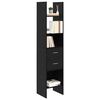 vidaXL Book Cabinet Black oak 40 x 35 x 180 cm Engineered wood