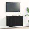 vidaXL TV Cabinet Black Oak 60x30x41 cm Engineered Wood