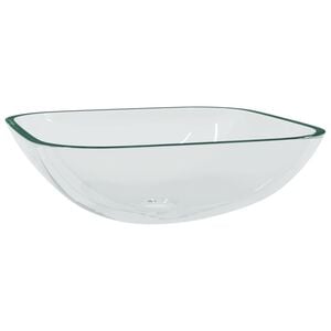 vidaXL Basin Glass 42x42x14 cm Transparent