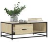 vidaXL Coffee Table Sonoma Oak 90x57x35 cm Engineered Wood and Metal