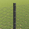 vidaXL Fence with Post Grey 1.2 x 100 m Steel and PVC